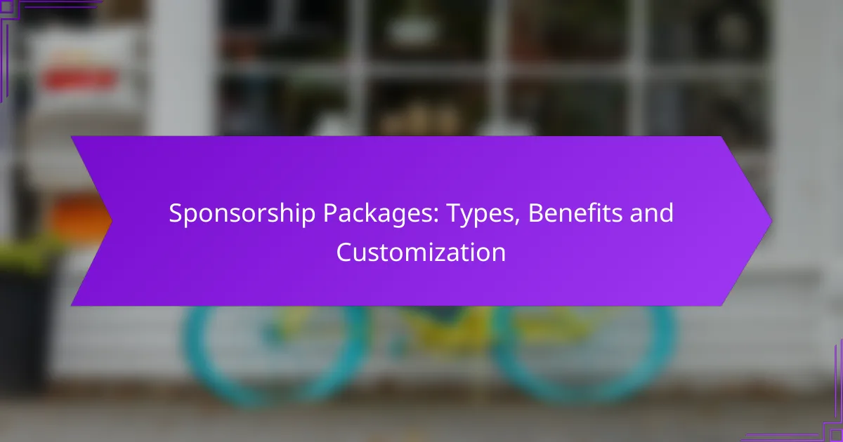 Sponsorship Packages: Types, Benefits and Customization