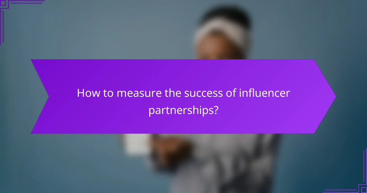 How to measure the success of influencer partnerships?