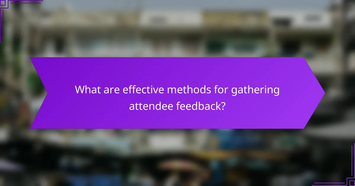 What are effective methods for gathering attendee feedback?